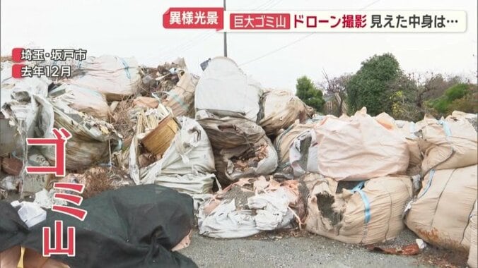 大量のごみが積まれた山