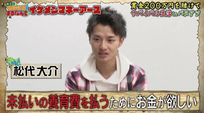 【陸海空 マネーアース】養育費未払いの“バツ1”俳優ら、200万円欲しさにジャングルで裸に…さらに残酷な試練が！ 6枚目