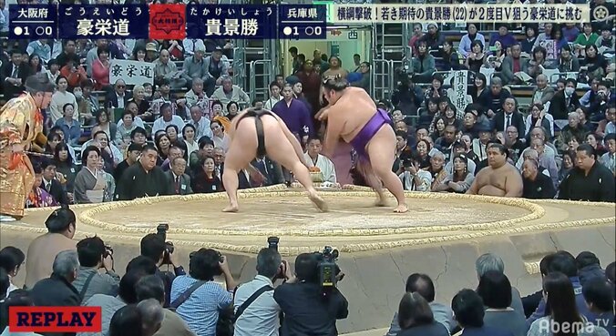 貴景勝、横綱に続き大関・豪栄道も撃破！　鋭い突き落としに元前頭・若ノ城「当たりの強さが勝ちに繋がっている」 1枚目