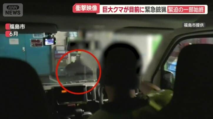 福島市の工場に現れたクマ