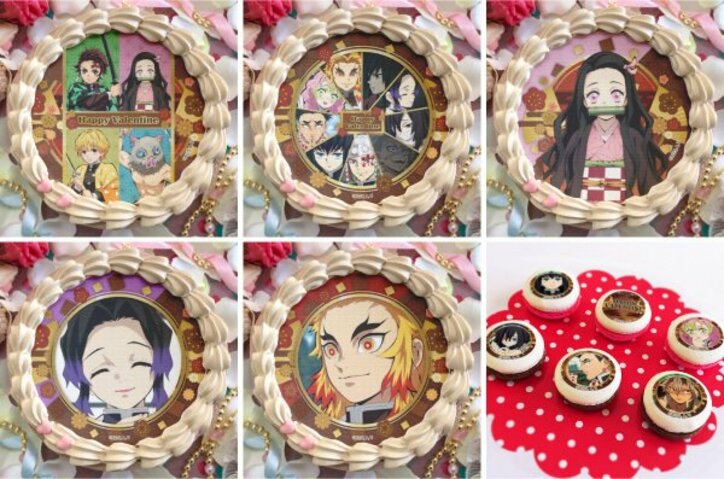 「鬼滅の刃」限定デザインのバレンタインスイーツ登場! ホールケーキ&マカロンセットが計36種