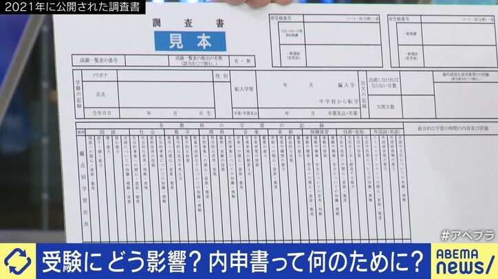 受験に必要？入試のブラックボックス？ 「内申書」の是非