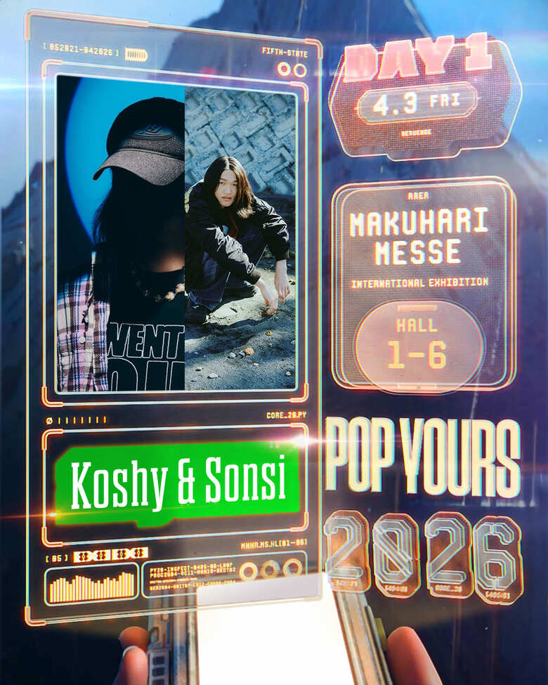『POP YOURS 2026』最終ラインナップ発表として[DAY1]に Koshy & Sonsiの出演が決定