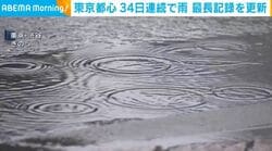東京都心 34日連続で雨 最長記録を更新