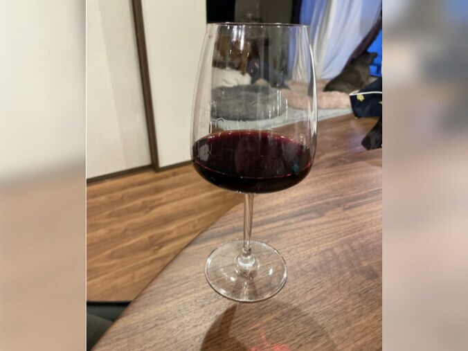 【画像】就寝前に飲んだワイン