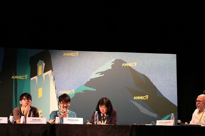 映画『ペンギン・ハイウェイ』石田祐康監督・新井陽次郎氏がアヌシー国際アニメーション映画祭に登壇　ライブドローイング＆制作作エピソードを披露 4枚目