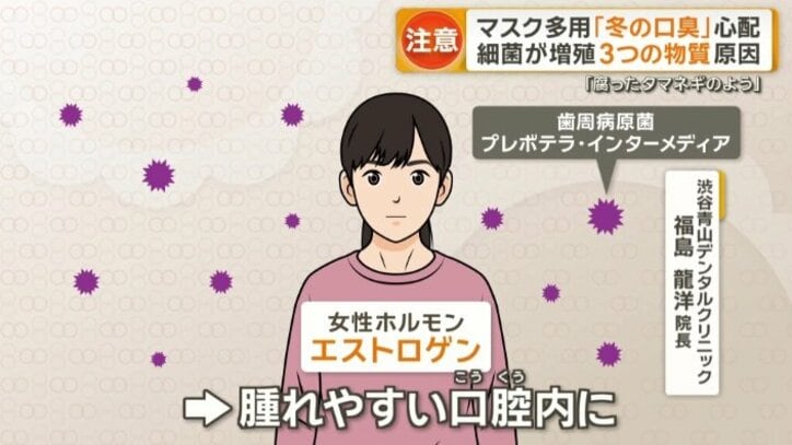 女性の方が口臭がよく出る