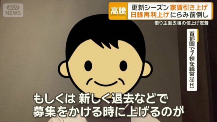 「新しく退去などで募集をかける時に上げる」