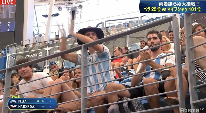 アルゼンチンはテニスの応援もサッカースタイル、ラリー中に響いたチャントの大合唱