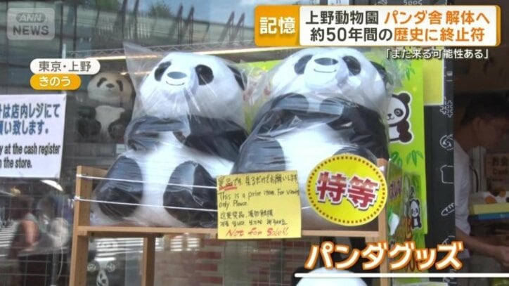 今も並ぶパンダグッズ