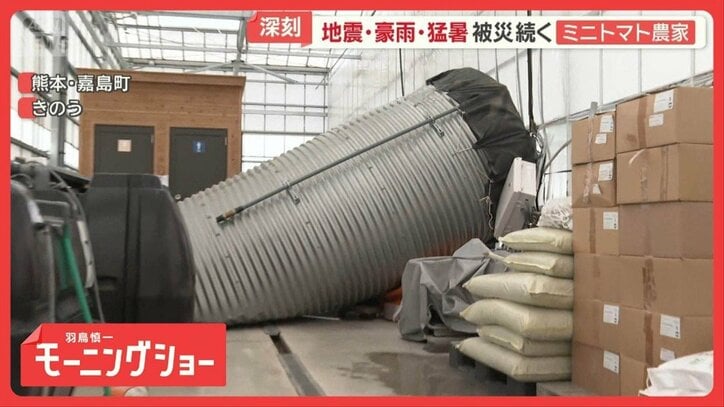 地震・豪雨・猛暑…被災続く熊本ミニトマト農家 飲食店も被害 避難所不足で車中泊も