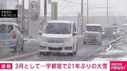 3月として⋯宇都宮で21年ぶりの大雪