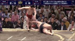 「This is炎鵬」実況・市川アナも大興奮　炎鵬、豊ノ島を叩き込みで下して7勝目