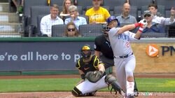 ウソだろ…鈴木誠也の弾丸アーチに“剛腕”スキーンズが呆然 たった「3秒で」着弾…凄まじい打球音、球場はどよめき