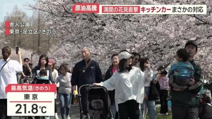 東京の最高気温は21.8℃