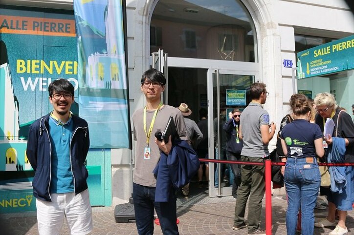 映画『ペンギン・ハイウェイ』石田祐康監督・新井陽次郎氏がアヌシー国際アニメーション映画祭に登壇　ライブドローイング＆制作作エピソードを披露