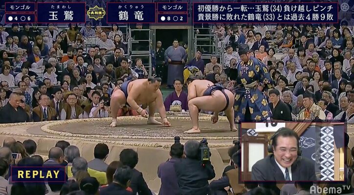 阿武松親方の“ドラマティック”な場内アナウンスが話題　解説・旭道山はヒヤヒヤ「ホント不器用なんだから」