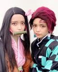 ラストアイドル・松本ももな＆西村歩乃果が「鬼滅の刃」竈門兄妹に変身！「コスプレの域超えてる」と話題に
