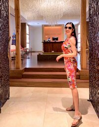 AHN MIKA『バカンス四日目・ZARA2色買いの花ピアス』