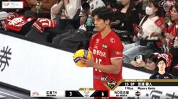 男子バレー、“魔球”バナナサーブに騒然 「リプレイ必見！」公式Xでも大興奮 サウスポーの超絶技巧