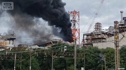 直前に“強い油の臭い”証言も　折れたボイラー排煙用煙突で…被災した日本製紙で出火