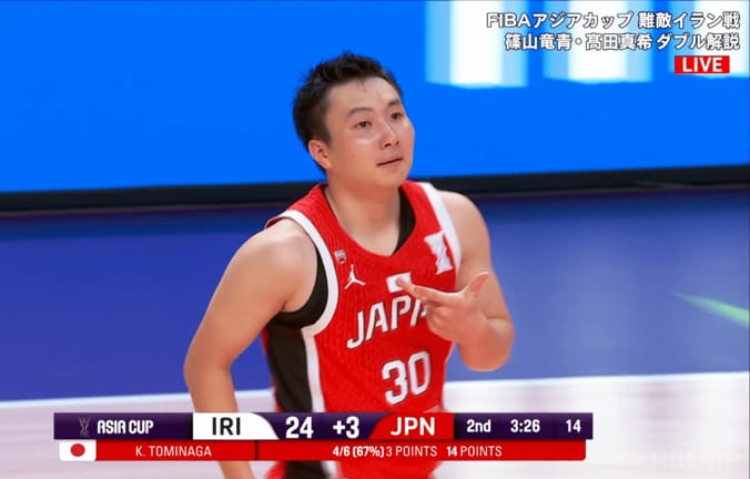 異次元すぎる…！ 富永啓生の“神業タイミング３Ｐ”が「バケモンだわ」「笑っちゃうな」「信じられん精度」解説＆ファンが驚愕 3枚目