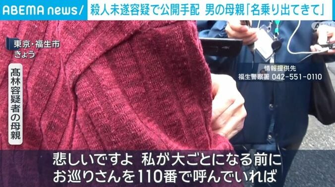 高林容疑者の母親