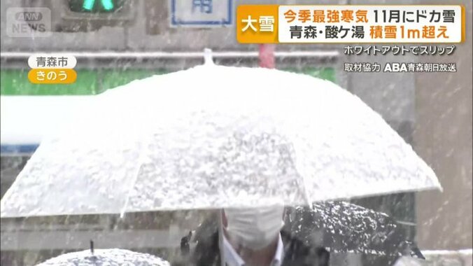 青森では13cm積雪