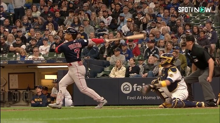 メジャーよ、見たか！これが吉田正尚の美麗スイングだ フィニッシュまで完璧に揃った2打席連発2号・3号「吉田のホームランって感じ」