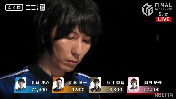 5連続ラスの荒波乗り越えて…朝倉康心、役満実らせ会心の特大トップ/麻雀・Mリーグ