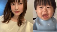 桃、ブロッコリーにいやいや号泣する長男の動画を公開