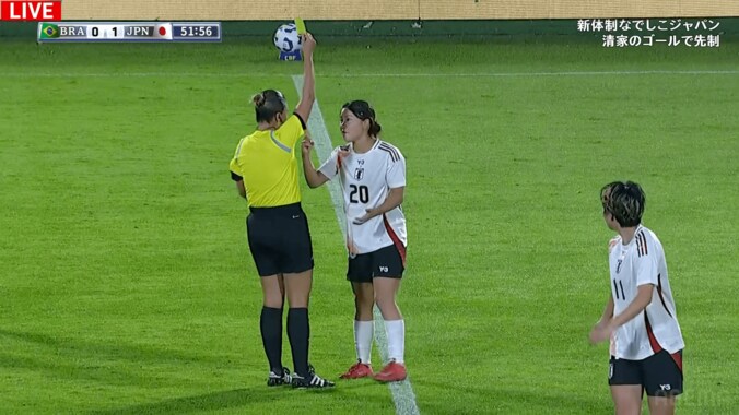 「グッド！マナカ！」なでしこ20歳逸材の“闘志”を指揮官＆解説者が称賛「気強いよね」「戦ってる」松窪真心が強靭デュエル→審判に猛抗議の一部始終 4枚目