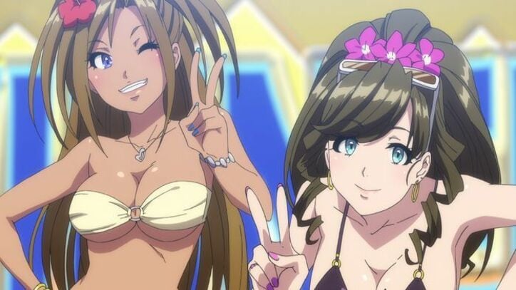 アニメ「神田川JET GIRLS」第6話先行カット&あらすじ解禁 ギャルコンビと水着で卓球対戦する凛とミサ