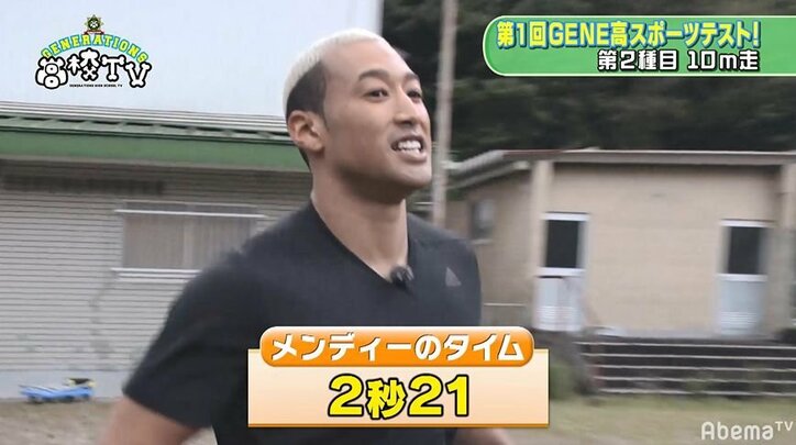 最強スポーツ男子・メンディーが本気で悔し顔 GENEメンバーでスポーツテストを行うもまさかの結果に
