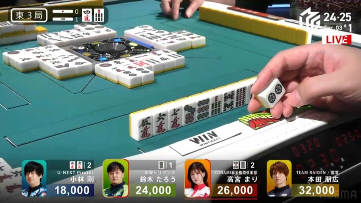 次々切られる2筒