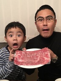 市川右團次『陸王』の打ち上げでゲットした松阪牛を堪能