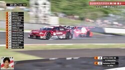 サーキット騒然！日本最速GTカーが“決死の勝負”でタイヤから白煙…　当事者レーサーの激白に「攻めすぎて何かあっても」「ホンダ同士だから」ファンもハラハラの決定的瞬間