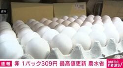 卵 1パック309円 最高値更新 農水省