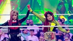 女子王者レスラーを電撃復帰のカイリ・セインが救出！ 防衛したイヨとカイリ “日本人悪女コンビ”で共闘か