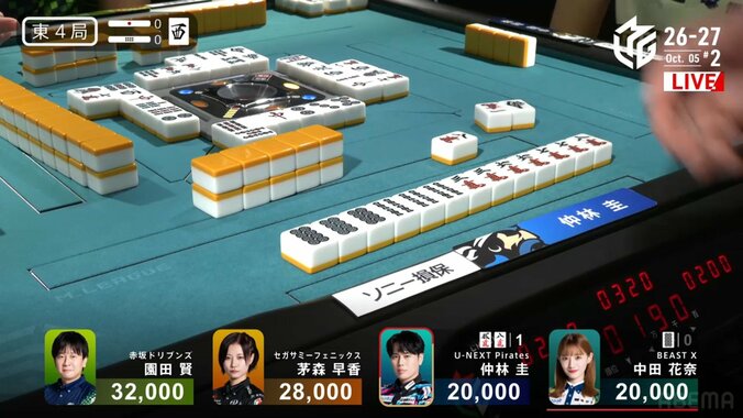 選択バッチリ 仲林圭の判断が光る満貫のアガリ