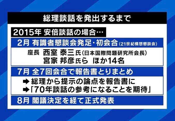 総理談話を始出するまで