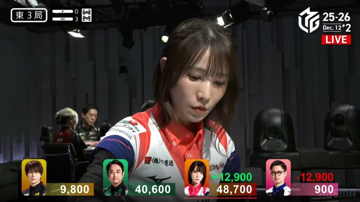 荒ぶる神、慈悲を」伊達朱里紗、東場の親番で“鬼レンチャン”ルーキー