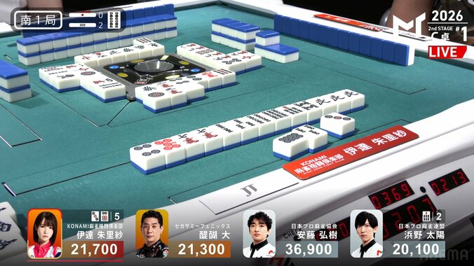 一撃で逆転！伊達朱里紗、強烈な親満貫シーン