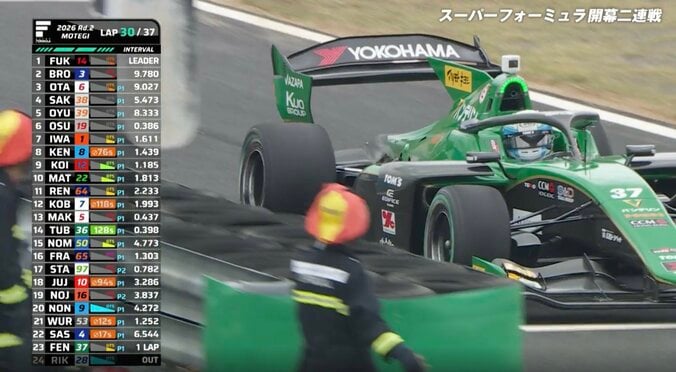 【写真・画像】マシンが「後ろから飛んできた」 土砂降り日本最速レースで戦慄アクシデント「ひっくり返ってもおかしくなかった」中継騒然　1枚目