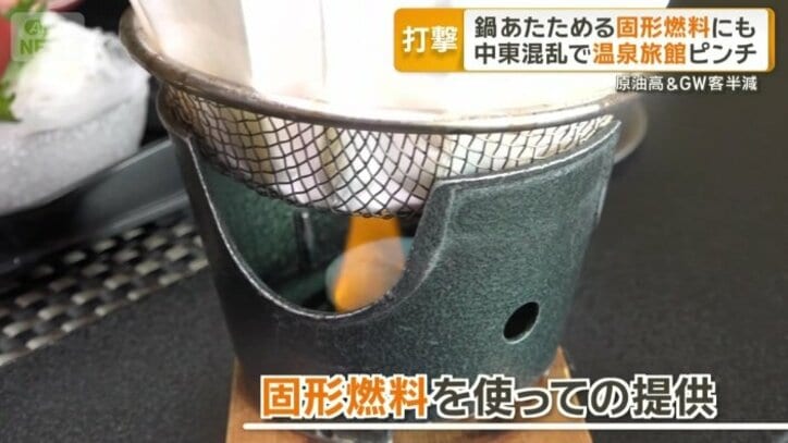 固形燃料を使っての提供