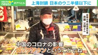 上海封鎖 需要減で日本のウニ半値以下