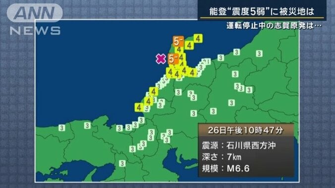 26日の地震