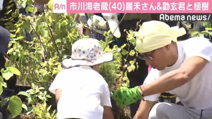 海老蔵、麻央さんの遺志受け継ぐ　植樹イベントで麗禾さん＆勸玄くんに「少し成長したかな…」 2枚目