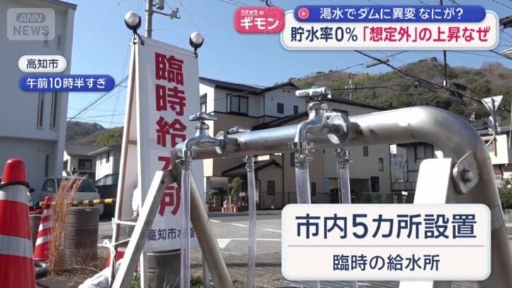 臨時の給水所を設置