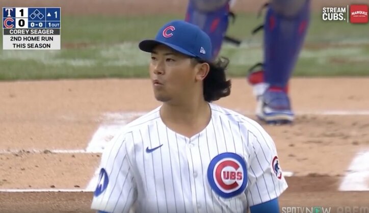 【写真・画像】どうなってるんだ…？ 今永昇太、浮き上がる“驚異のストレート”「これは打てん」 パドレス主砲を完全翻弄で“空振り三振”「サイヤング賞だわ」　1枚目